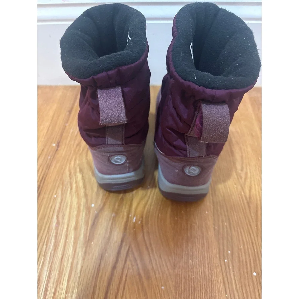 Reima Kids Winter Boots‎ Burgundy Quilted Fleece Lined Size US 4
